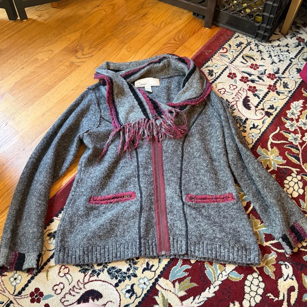 Whimsigoth grey knit sweater